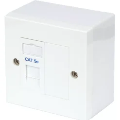 Philex Cat 5e 1 Port RJ45 Ethernet Socket WhitePhilex RJ45 Module Outlet Kit Single Cat 5e