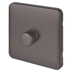 Schneider Electric Lisse Deco 1-Gang 2-Way Dimmer Switch Mocha Bronze