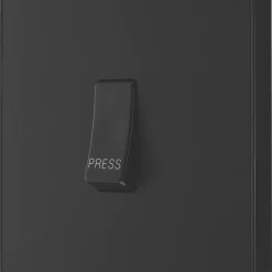 British General Evolve 10A 1-Gang 1-Way Bell Push Switch Matt Black With Black Inserts