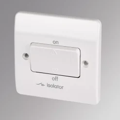 MK Logic Plus 10A 1-Gang 3-Pole Fan Isolator Switch White