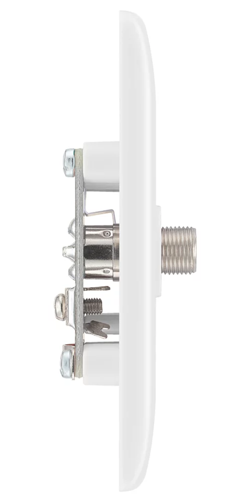British General 800 Series 1-Gang Coaxial TV / FM Socket White - Image 4