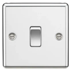 Knightsbridge CL2PC 10AX 1-Gang 2-Way Light Switch Polished Chrome