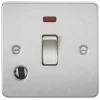 Knightsbridge FP8341FBC 20A 1-Gang DP Control Switch & Flex Outlet Brushed Chrome With LED