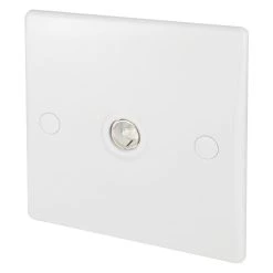 Schneider Electric Ultimate Slimline 1-Gang Coaxial TV Socket White