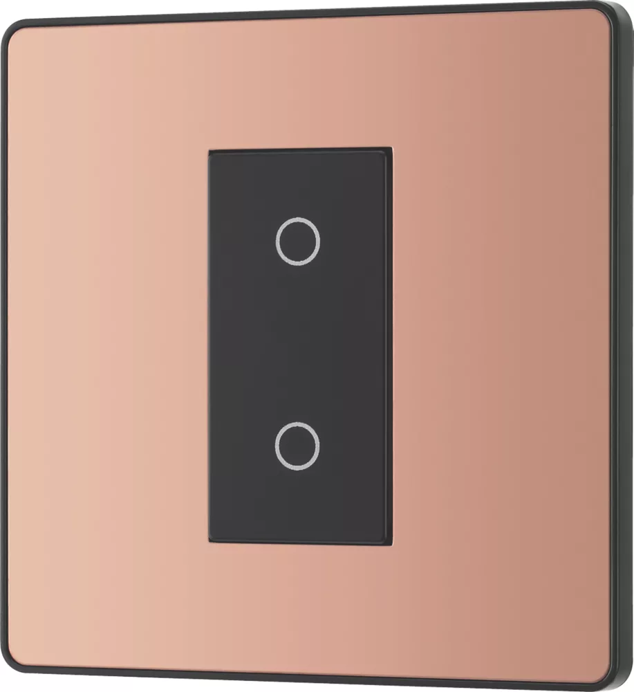 British General Evolve 1-Gang 2-Way LED Single Secondary Trailing Edge Touch Dimmer Switch Copper With Black Inserts - Image 4