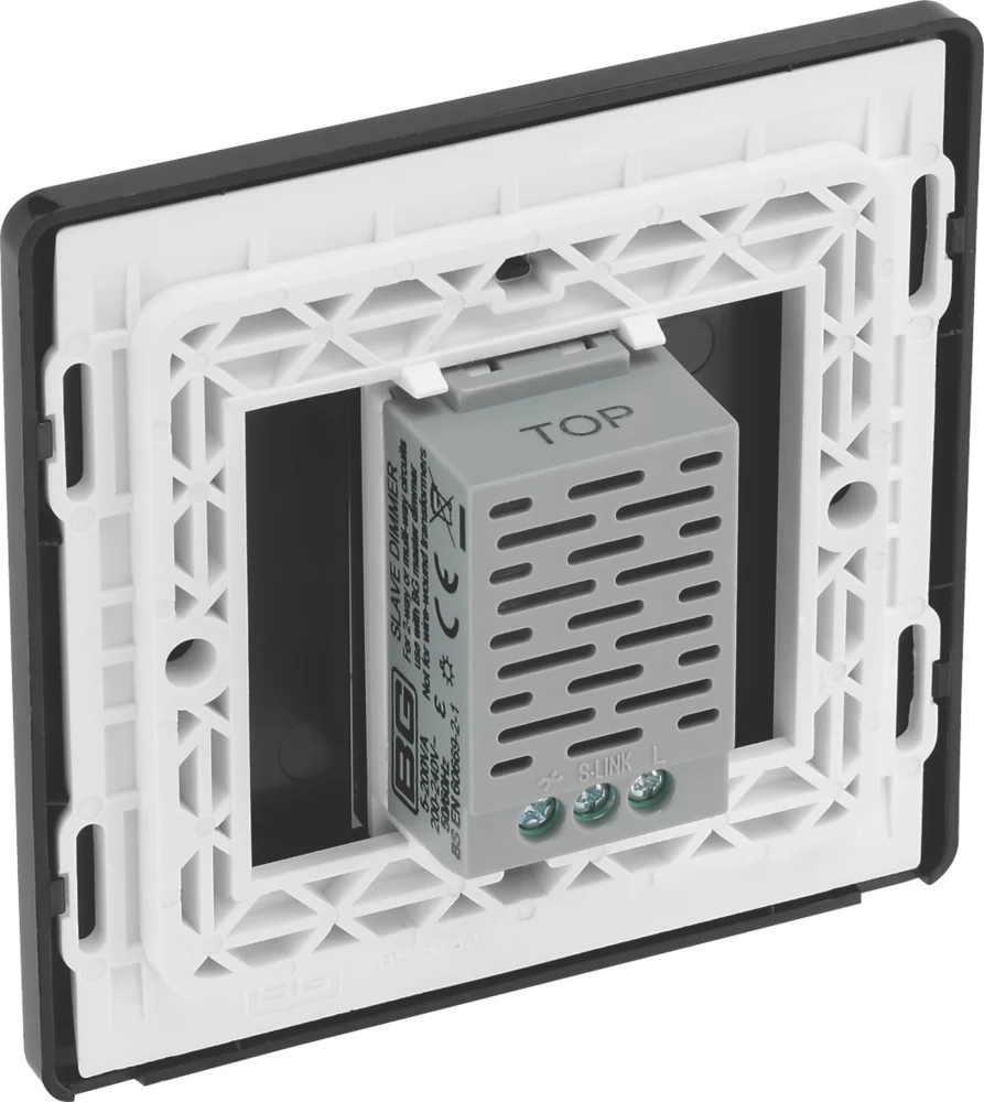 British General Evolve 1-Gang 2-Way LED Single Secondary Trailing Edge Touch Dimmer Switch Copper With Black Inserts - Image 5