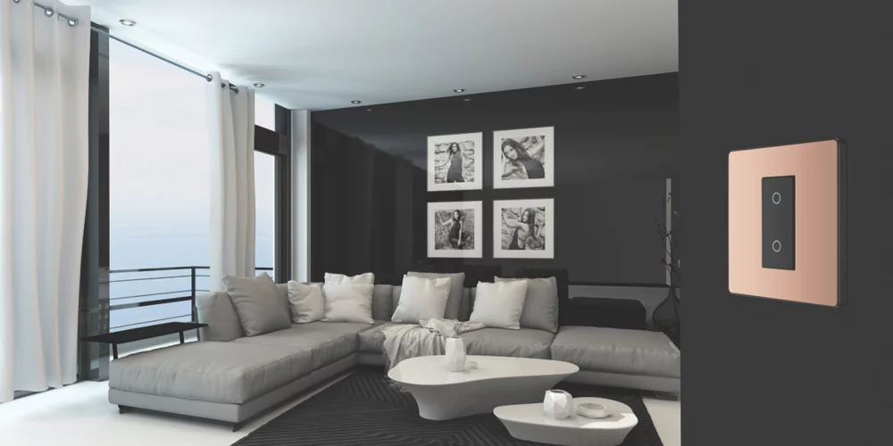 British General Evolve 1-Gang 2-Way LED Single Secondary Trailing Edge Touch Dimmer Switch Copper With Black Inserts - Image 7