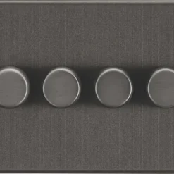 Knightsbridge SF2184SB 4-Gang 2-Way LED Dimmer Switch Smoked Bronze