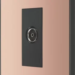 British General Evolve 1-Gang Coaxial TV / FM Socket Copper With Black Inserts