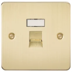 Knightsbridge FPRJ45BB RJ45 Ethernet Socket Brushed Brass