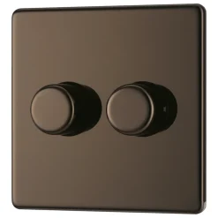 LAP 2-Gang 2-Way LED Dimmer Switch Black Nickel