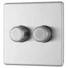 LAP 2-Gang 2-Way LED Dimmer Switch Brushed Stainless Steel