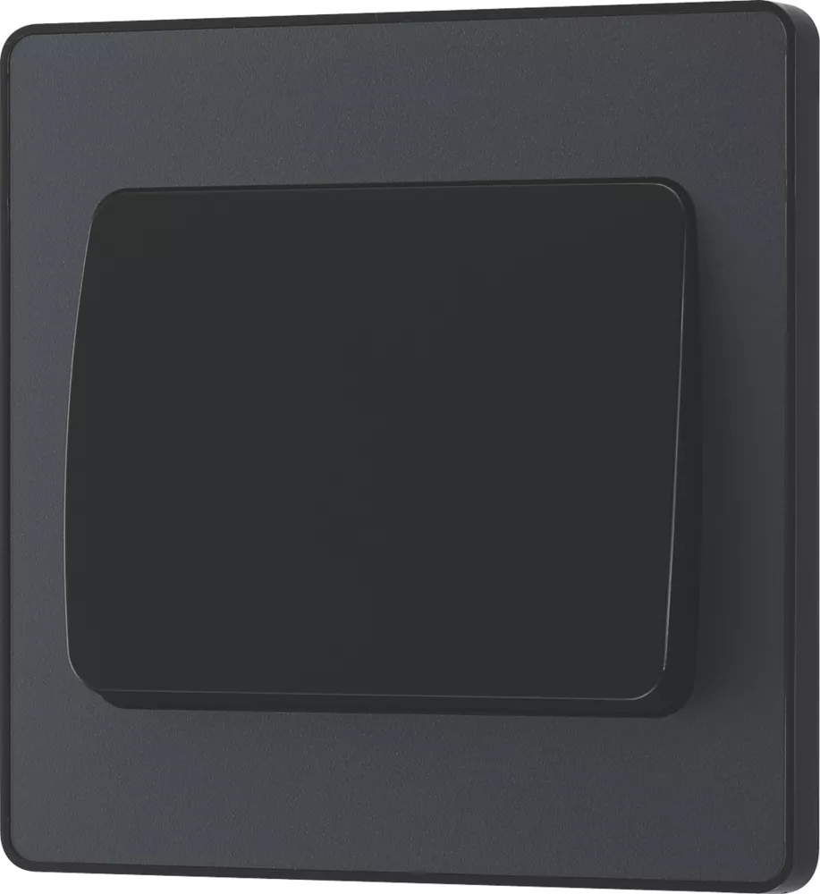 British General Evolve 20 A 16AX 1-Gang 2-Way Wide Rocker Light Switch Grey With Black Inserts - Image 4