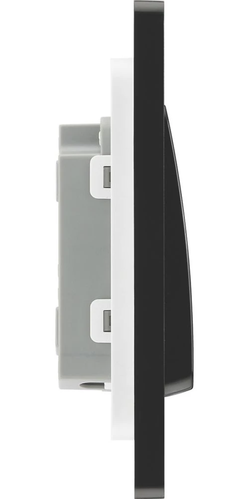 British General Evolve 20 A 16AX 1-Gang 2-Way Wide Rocker Light Switch Grey With Black Inserts - Image 6