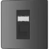 British General Evolve RJ45 Ethernet Socket Black With Black Inserts