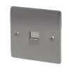 British General Nexus Metal Master Telephone Socket Black Nickel