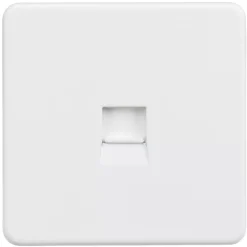 Knightsbridge SF7400MW Slave Telephone Socket Matt White
