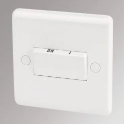 LAP 10AX 1-Gang 3-Pole Fan Isolator Switch White