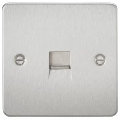 Knightsbridge FP7400BC Slave Telephone Socket Brushed Chrome
