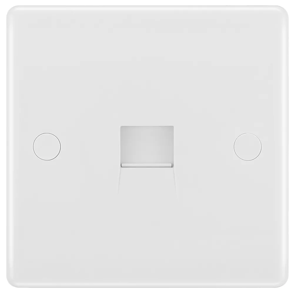 British General 800 Series Slave Telephone Socket White With White Inserts - Image 2