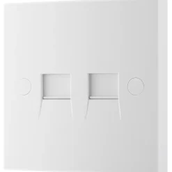 British General 900 Series Master Telephone Socket White With White Inserts