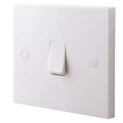 British General 900 Series 10AX 1-Gang 2-Way Light Switch White