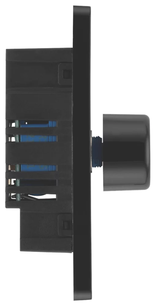 British General Evolve 1-Gang 2-Way LED Trailing Edge Single Push Dimmer Switch With Rotary Control Satin Brass With Black Inserts - Image 7