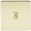Knightsbridge SF1TOGPB 10AX 1-Gang 2-Way Light Switch Polished Brass