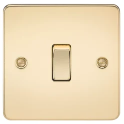 Knightsbridge FP1200PB 10AX 1-Gang Intermediate Switch Polished Brass
