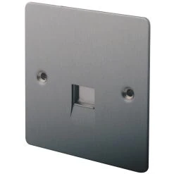 LAP Master Telephone Socket Brushed Stainless Steel