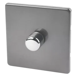 Varilight V-Dim 1-Gang 2-Way Dimmer Switch Slate Grey