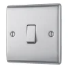 British General Nexus Metal 10AX 1-Gang Intermediate Switch Brushed Stainless Steel