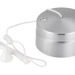 LAP 6A 2-Way Pull Cord Switch Brushed Steel