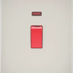 Knightsbridge FP8332NPL 45A 2-Gang DP Control Switch Pearl With LED