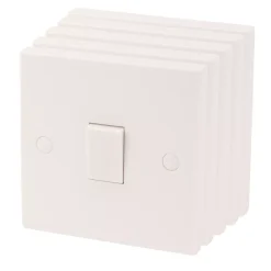 Essentials 10AX 1-Gang 2-Way Light Switch White 5 Pack