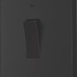 British General Evolve 20A 1-Gang DP Control Switch Matt Black With LED With Black Inserts