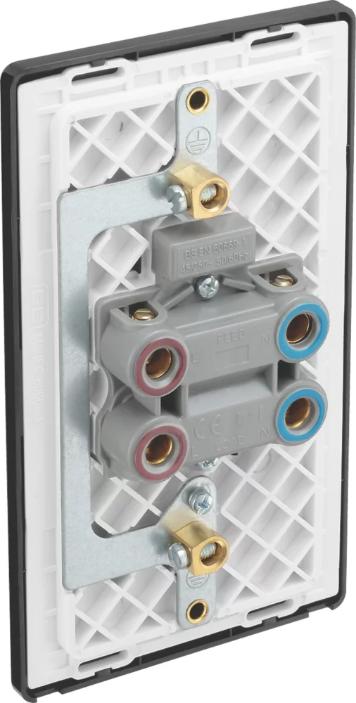 British General Evolve 45A 1-Gang 2-Pole Cooker Switch Grey With LED With Black Inserts - Image 5