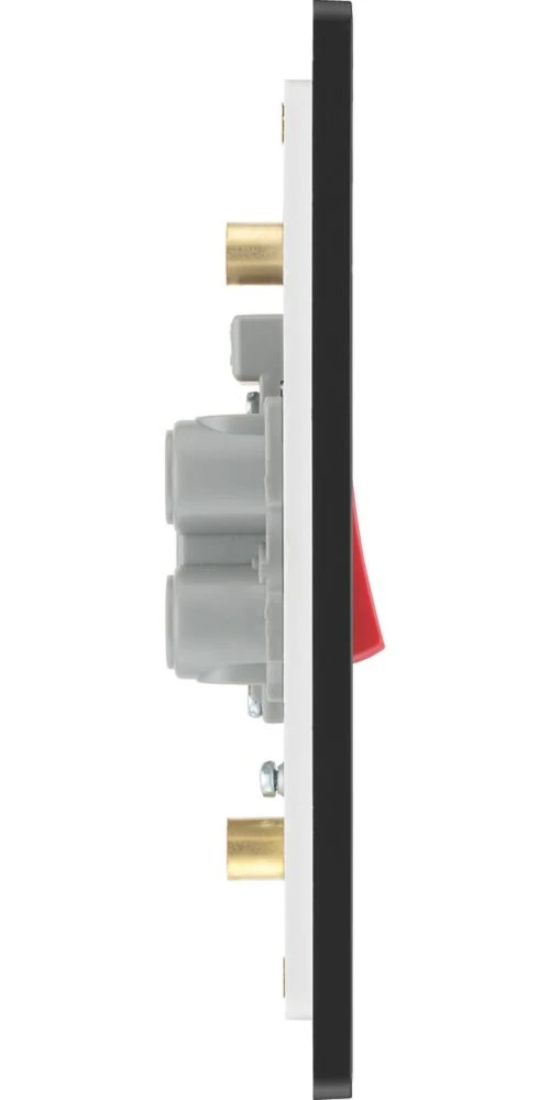 British General Evolve 45A 1-Gang 2-Pole Cooker Switch Grey With LED With Black Inserts - Image 6