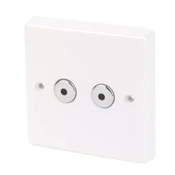 Varilight V-ProIR 2-Gang 1-Way LED Touch / Remote Dimmer Switch White