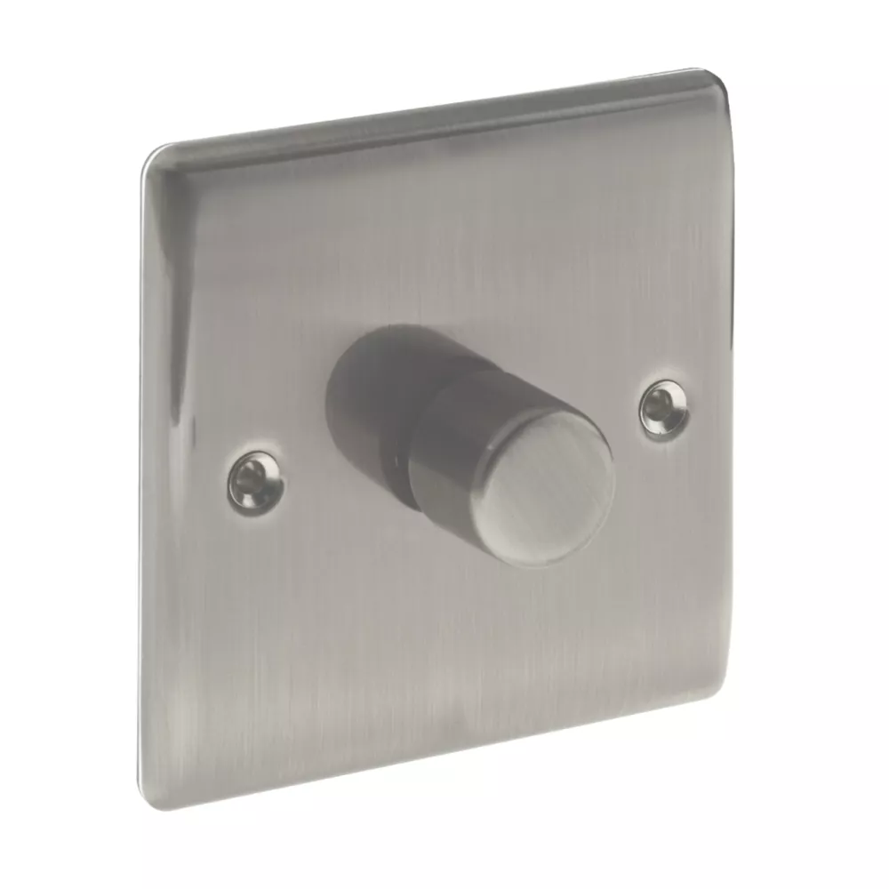 British General Nexus Metal 1-Gang 2-Way LED Dimmer Switch Brushed Iridium - Image 3