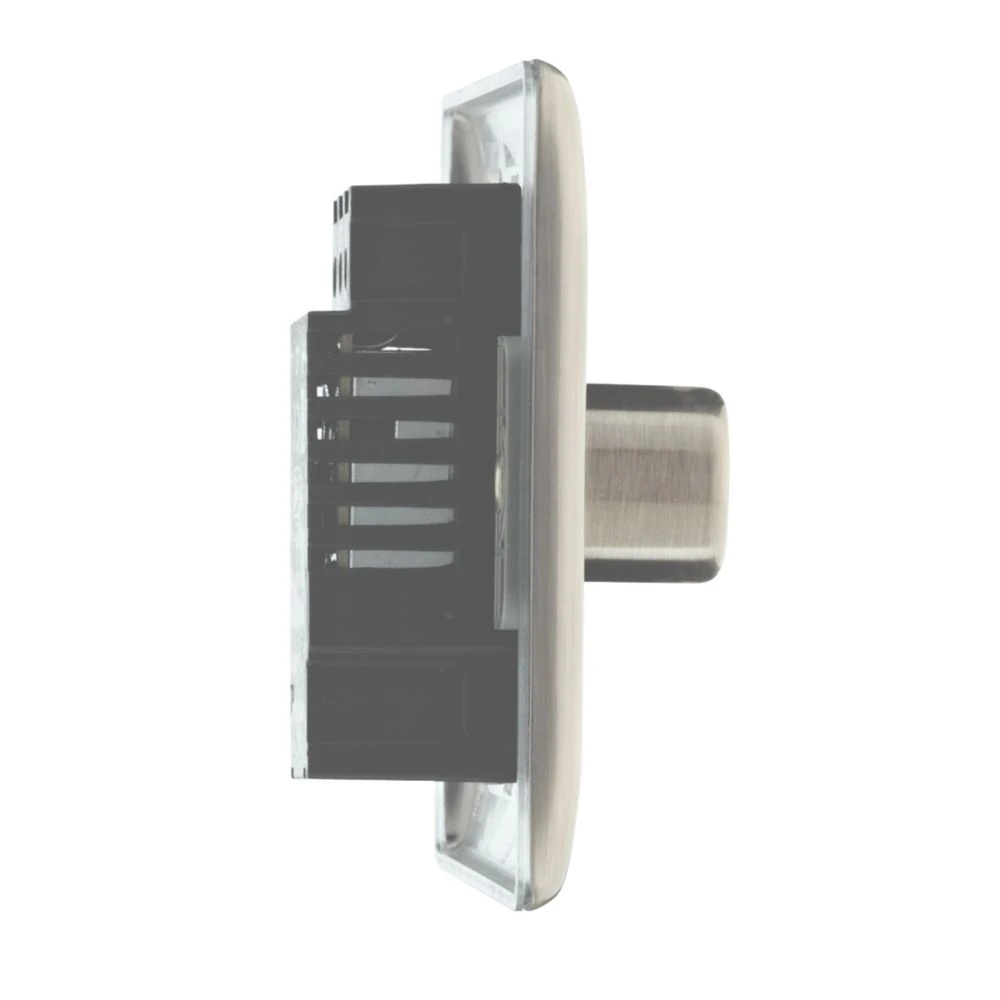 British General Nexus Metal 1-Gang 2-Way LED Dimmer Switch Brushed Iridium - Image 5