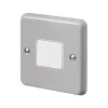 MK Contoura 10A 2-Gang 2-Way Switch Grey With White Inserts