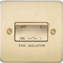Knightsbridge FP1100BB 10AX 1-Gang TP Fan Isolator Switch Brushed Brass