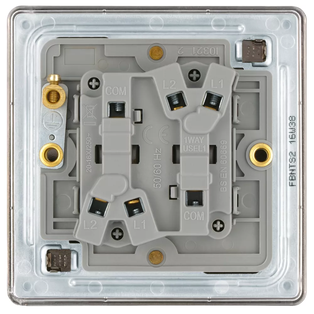 LAP 20A 16AX 2-Gang 2-Way Toggle Switch Black Nickel - Image 4