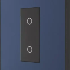 British General Evolve 1-Gang 2-Way LED Single Secondary Trailing Edge Touch Dimmer Switch Blue With Black Inserts