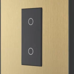 British General Evolve 1-Gang 2-Way LED Single Secondary Trailing Edge Touch Dimmer Switch Satin Brass With Black Inserts