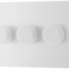 British General 3-Gang 2-Way LED Dimmer Switch White
