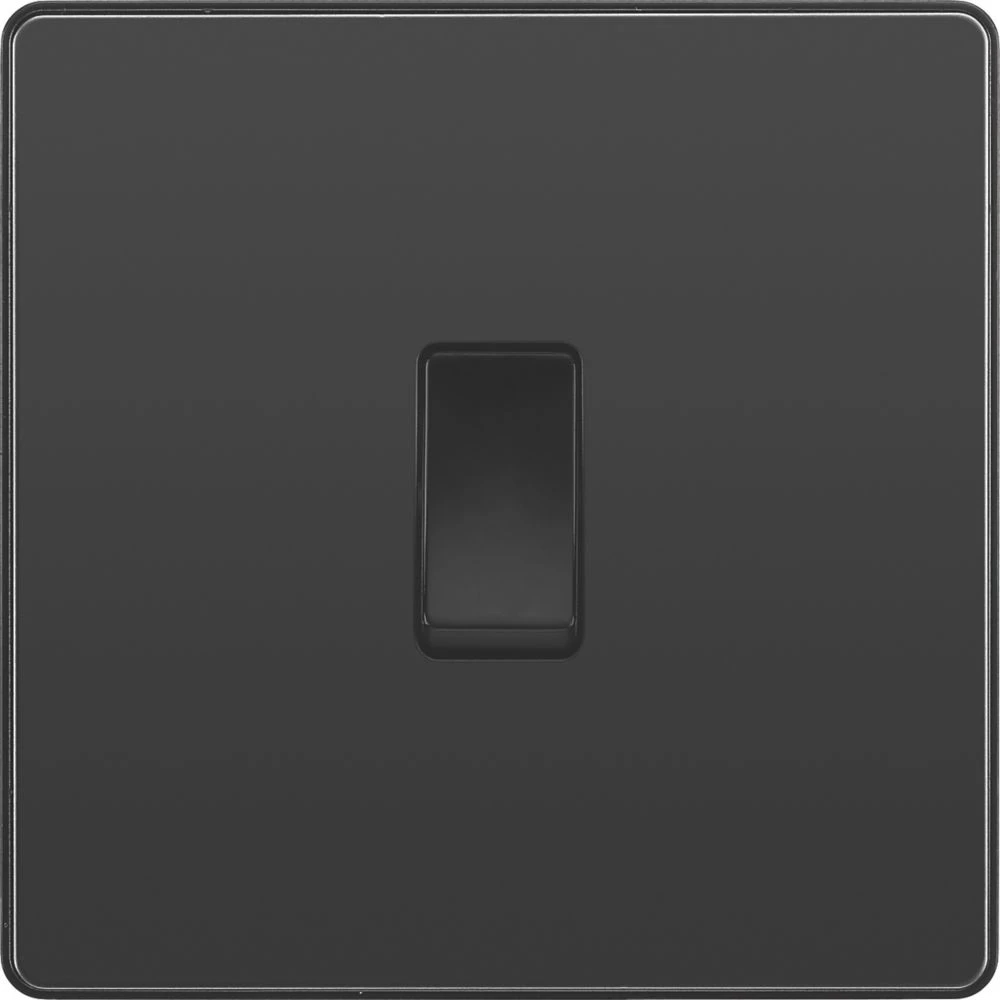 British General Evolve 20 A 16AX 1-Gang 2-Way Light Switch Black With Black Inserts - Image 3