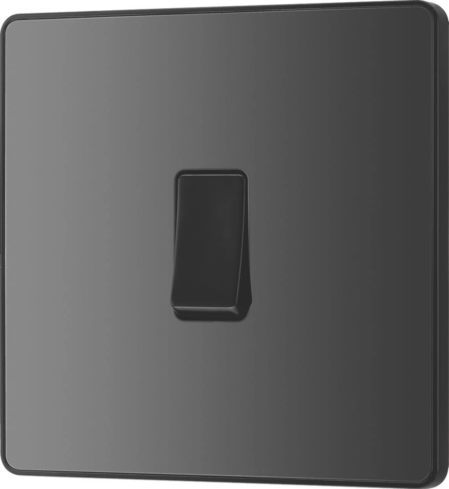British General Evolve 20 A 16AX 1-Gang 2-Way Light Switch Black With Black Inserts - Image 4