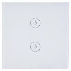 TCP 2-Gang 1-Way Smart Light Switch White